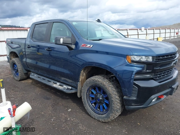 2019 Chevrolet Silverado 1500 LT Trail Boss with VIN 1GCPYFED1KZ307097, listed as a IAAI auction lot 41733438 with 62,660 mi miles. Bid and sale history available at carsss.com. Image 1.