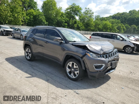 2020 Jeep Compass Limited with VIN 3C4NJDCB3LT146861, listed as a Copart auction lot 61550035 with 59,611 mi miles and Salvage title. Bid and sale history available at DreamBid. Image 4.