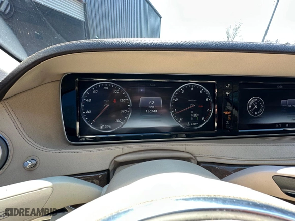 2015 Mercedes-Benz S-Class S 550 with VIN WDDUG8CB5FA129871, listed as a Copart auction lot 54195645 with 110,748 mi miles and Clean Title. Bid and sale history available at carsss.com. Image 8.