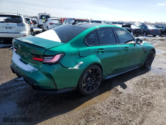 2025 BMW M3 Competition xDrive with VIN WBS33HJ0XSFT91930, listed as a Copart auction lot 49495015 with 285 mi miles and Salvage Title. Bid and sale history available at carsss.com. Image 3.
