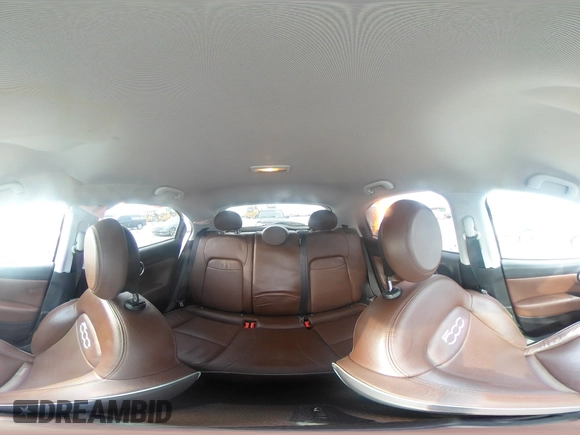 2018 FIAT 500X Lounge with VIN ZFBCFXDB9JP651302, listed as a Copart auction lot 59435875 with 63,186 mi miles and Salvage title. Bid and sale history available at DreamBid. Image 14.