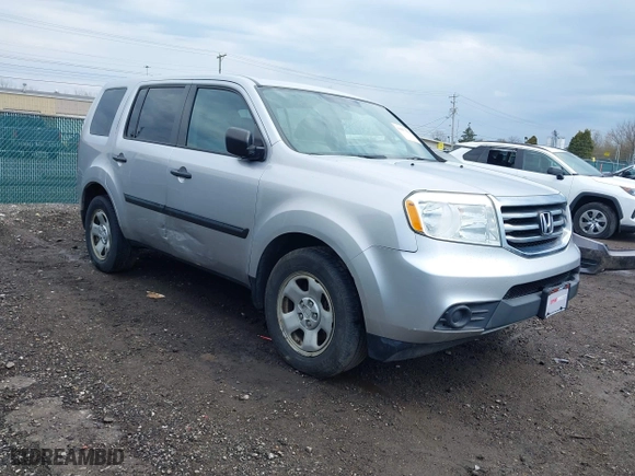 2013 Honda Pilot LX with VIN 5FNYF4H21DB076834, listed as a IAAI auction lot 41879938 with 174,219 mi miles. Bid and sale history available at carsss.com. Image 1.