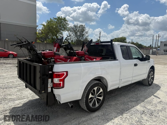 2019 Ford F-150 XL with VIN 1FTEX1EP6KKF02824, listed as a Copart auction lot 55856805 with 60,805 mi miles and Clean Title. Bid and sale history available at carsss.com. Image 4.