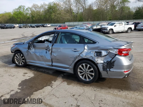 2017 Hyundai Sonata Sport with VIN 5NPE34AF2HH505222, listed as a Copart auction lot 55269045 with 122,860 mi miles and Salvage Title. Bid and sale history available at DreamBid. Image 2.