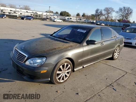 2003 Mercedes-Benz S 55 AMG with VIN WDBNG74J23A378637, listed as a Copart auction lot 88428295 with 128,658 mi miles and Salvage Title. Bid and sale history available at DreamBid. Image 1.