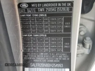 2011 Land Rover LR2 HSE z VIN SALFR2BN8BH254993, wystawiony jako Copart lot #52123045 z przebiegiem Nie podano mil oraz Tytuł czysty. Historia ofert i sprzedaży dostępna na DreamBid. Obrazek 14.