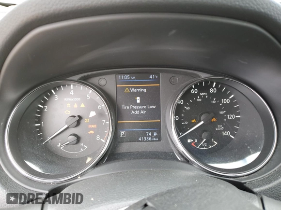2020 Nissan Rogue S with VIN 5N1AT2MVXLC725150, listed as a Copart auction lot 47430394 with 41,336 mi miles and Salvage Title. Bid and sale history available at DreamBid. Image 9.
