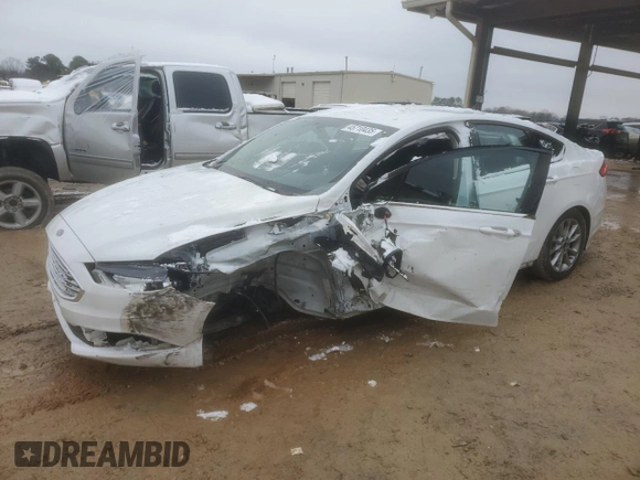 2017 Ford Fusion SE with VIN 3FA6P0HDXHR311384, listed as a Copart auction lot 45710435 with 117,200 mi miles and Salvage Title. Bid and sale history available at carsss.com. Image 1.