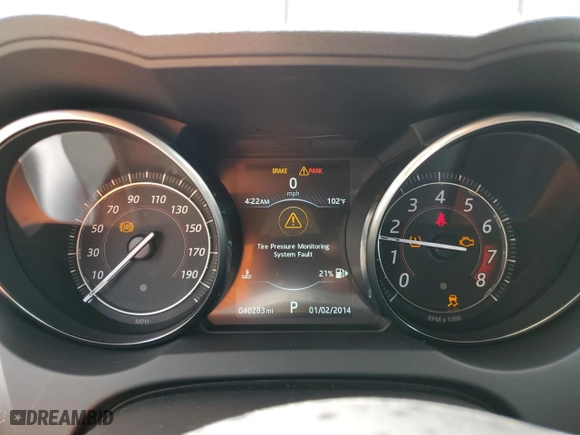 2017 Jaguar F-TYPE S with VIN SAJWJ6BVXH8K46507, listed as a Copart auction lot 71413524 with 40,283 mi miles and Salvage Title. Bid and sale history available at carsss.com. Image 9.