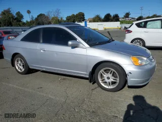 2001 Honda Civic EX with VIN 1HGEM22971L122051, listed as a Copart auction lot 47626415 with 206,386 mi miles and Clean Title. Bid and sale history available at carsss.com. Image 4.