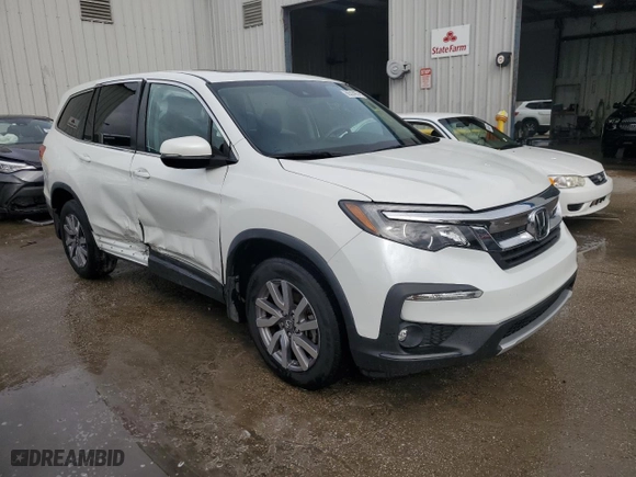 2021 Honda Pilot EX-L with VIN 5FNYF5H55MB025692, listed as a Copart auction lot 86314974 with 12,901 mi miles and Salvage Title. Bid and sale history available at carsss.com. Image 4.