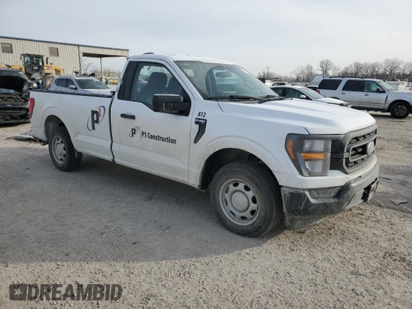 2023 Ford F-150 XL with VIN 1FTMF1CBXPKE33584, listed as a Copart auction lot 42448195 with 51,318 mi miles and Salvage title. Bid and sale history available at DreamBid. Image 4.