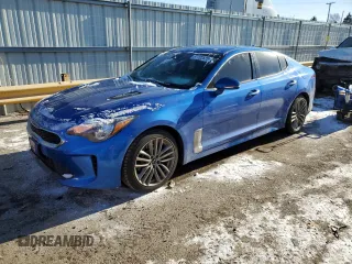2018 Kia Stinger with VIN KNAE15LA6J6031365, listed as a Copart auction lot 87722525 with 62,489 mi miles and Salvage Title. Bid and sale history available at carsss.com. Image 1.