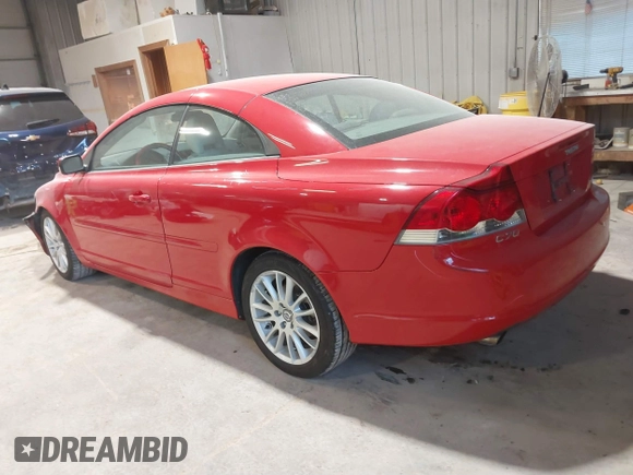 2007 Volvo C70 with VIN YV1MC68207J023648, listed as a IAAI auction lot 41281499 with 116,845 mi miles. Bid and sale history available at carsss.com. Image 3.