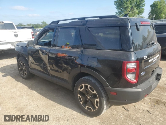 2021 Ford Bronco Sport Outer Banks with VIN 3FMCR9C66MRA59546, listed as a Copart auction lot 54226735 with 81,369 mi miles and Salvage title. Bid and sale history available at DreamBid. Image 2.