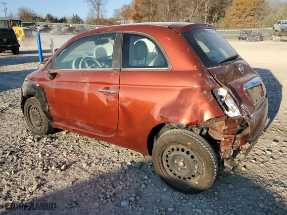 2012 FIAT 500 Pop with VIN 3C3CFFAR7CT265098, listed as a Copart auction lot 47207795 with 135,429 mi miles and Salvage Title. Bid and sale history available at carsss.com. Image 2.
