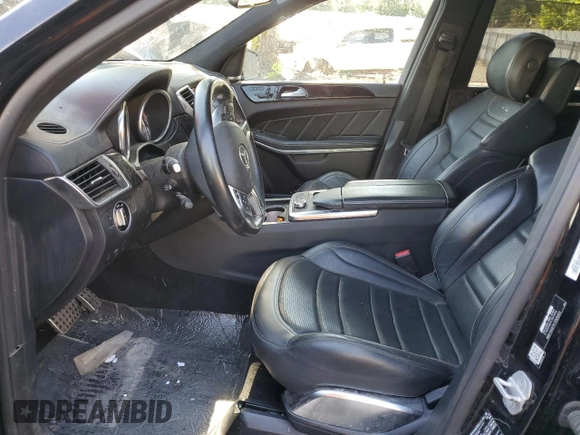 2015 Mercedes-Benz GL-Class GL 63 AMG with VIN 4JGDF7EE2FA566897, listed as a Copart auction lot 64059104 with 0 mi miles and Salvage Title. Bid and sale history available at carsss.com. Image 7.