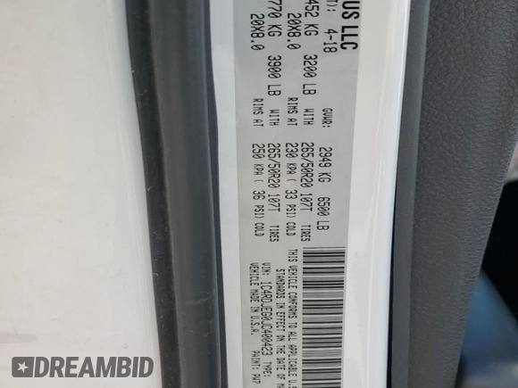 2018 Dodge Durango Citadel with VIN 1C4RDJEG0JC400423, listed as a Copart auction lot 42122825 with 123,903 mi miles and Salvage title. Bid and sale history available at DreamBid. Image 15.