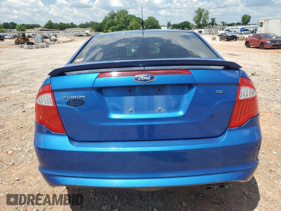 2012 Ford Fusion SE with VIN 3FAHP0HA7CR258439, listed as a Copart auction lot 56538845 with Not provided miles and Salvage title. Bid and sale history available at DreamBid. Image 6.