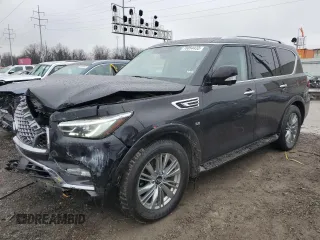 2019 Infiniti QX80 LUXE with VIN JN8AZ2NE0K9229405, listed as a Copart auction lot 78054433 with 65,108 mi miles. Bid and sale history available at carsss.com. Image 1.
