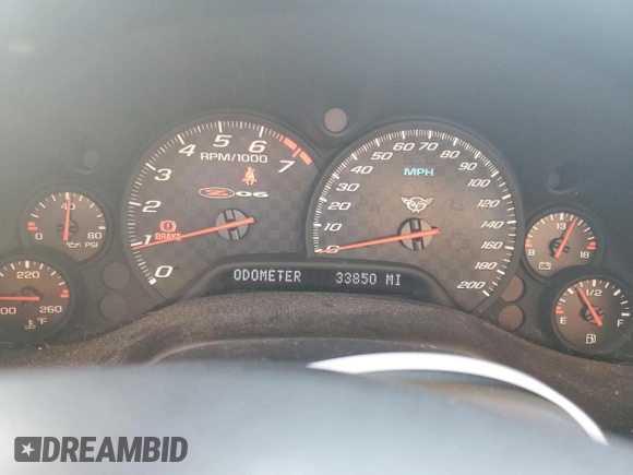 2004 Chevrolet Corvette Z06 with VIN 1G1YY12S445110115, listed as a Copart auction lot 87398864 with 33,850 mi miles and Salvage Title. Bid and sale history available at carsss.com. Image 9.
