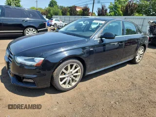 2014 Audi A4 Premium Plus with VIN WAUFFAFLXEN038200, listed as a Copart auction lot 65526025 with 99,054 mi miles and Salvage title. Bid and sale history available at DreamBid. Image 1.