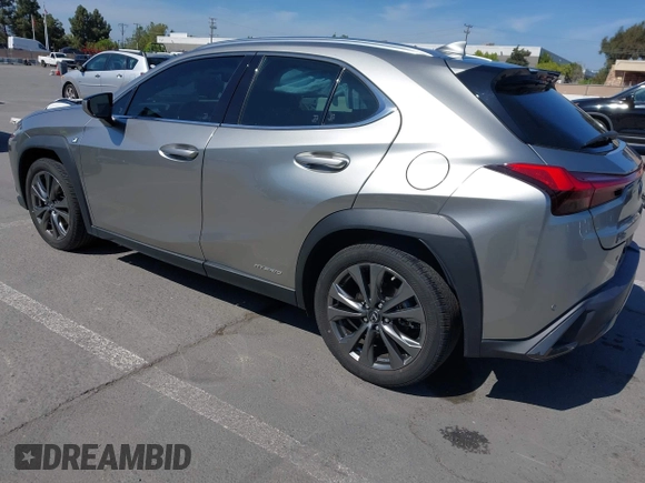 2021 Lexus UX 250h F Sport with VIN JTHR9JBH0M2037127, listed as a IAAI auction lot 42156811 with 20,720 mi miles and . Bid and sale history available at DreamBid. Image 3.