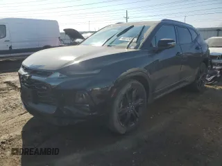 2019 Chevrolet Blazer RS with VIN 3GNKBJRS5KS653732, listed as a Copart auction lot 48872455 with 91,880 mi miles and Salvage Title. Bid and sale history available at DreamBid. Image 1.