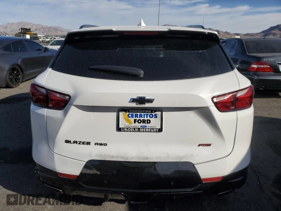 2019 Chevrolet Blazer RS with VIN 3GNKBJRSXKS661583, listed as a Copart auction lot 87083394 with 276,506 mi miles and Salvage title. Bid and sale history available at DreamBid. Image 6.