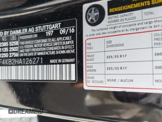 2017 Mercedes-Benz E 300 Luxury with VIN WDDZF4KB2HA126271, listed as a IAAI auction lot 42336777 with 253,907 mi miles and . Bid and sale history available at DreamBid. Image 9.