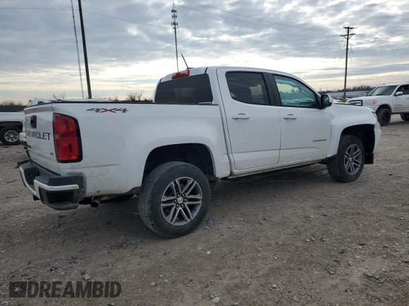 2022 Chevrolet Colorado 4WD Work Truck with VIN 1GCGTBEN9N1128003, listed as a Copart auction lot 86204214 with 34,762 mi miles and Salvage title. Bid and sale history available at DreamBid. Image 3.