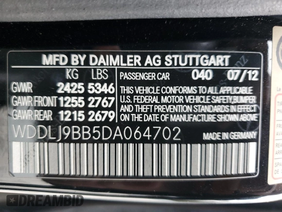 2013 Mercedes-Benz CLS-Class CLS 550 with VIN WDDLJ9BB5DA064702, listed as a Copart auction lot 76945354 with 164,388 mi miles and Salvage Title. Bid and sale history available at carsss.com. Image 14.