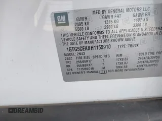 2017 GMC Canyon 2WD SLE with VIN 1GTG5CEAXH1155910, listed as a IAAI auction lot 41817728 with 58,191 mi miles. Bid and sale history available at carsss.com. Image 9.