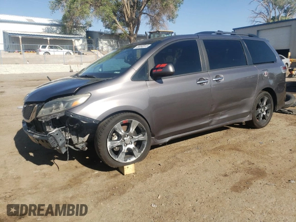 2016 Toyota Sienna SE with VIN 5TDXK3DC7GS696720, listed as a Copart auction lot 59052915 with 86,919 mi miles and Salvage title. Bid and sale history available at DreamBid. Image 1.