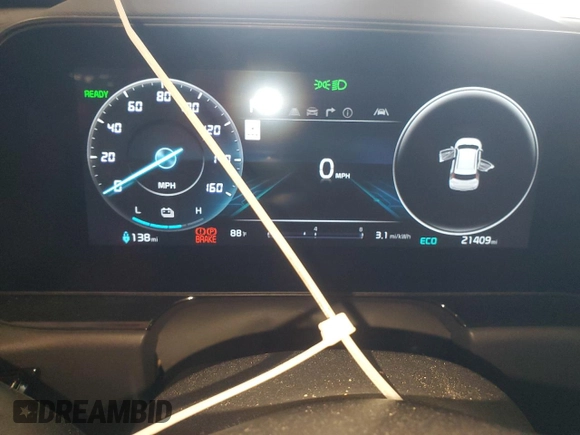 2023 Kia Niro Wind with VIN KNDCR3L17P5075543, listed as a Copart auction lot 54357645 with 21,409 mi miles and Clean Title. Bid and sale history available at DreamBid. Image 9.