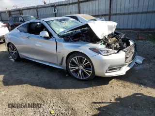 2017 Infiniti Q60 Sport with VIN JN1EV7EK1HM360220, listed as a Copart auction lot 45929095 with 28,612 mi miles and Salvage title. Bid and sale history available at DreamBid. Image 4.