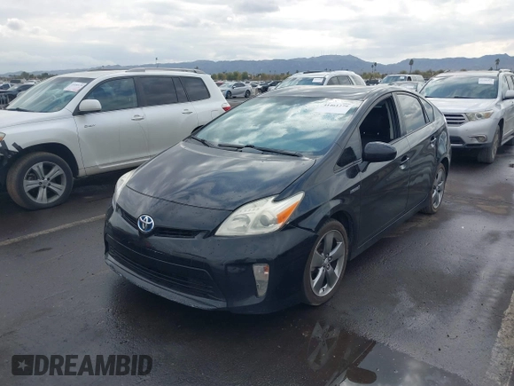 2013 Toyota Prius One with VIN JTDKN3DU4D5617063, listed as a IAAI auction lot 41461279 with 247,219 mi miles. Bid and sale history available at carsss.com. Image 2.