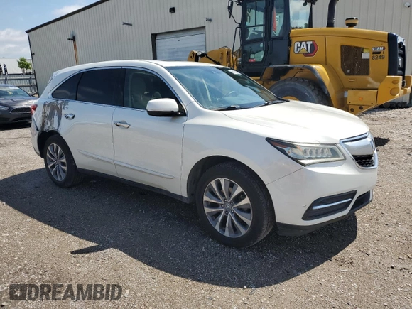 2015 Acura MDX Technology with VIN 5FRYD4H46FB004987, listed as a Copart auction lot 62173925 with 236,359 mi miles and Salvage title. Bid and sale history available at DreamBid. Image 4.