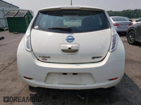2015 Nissan LEAF SV with VIN 1N4AZ0CP2FC330030, listed as a Copart auction lot 51127843 with 25,986 mi miles. Bid and sale history available at carsss.com. Image 6.