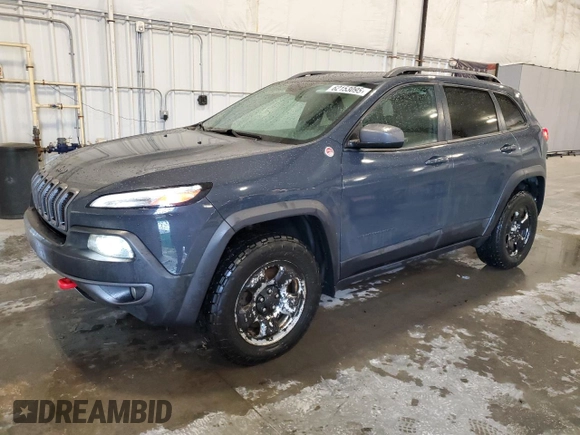 2017 Jeep Cherokee Trailhawk с VIN 1C4PJMBS0HW648724, выставлен на аукционе Copart как лот 62153095 с пробегом 96 606 миль миль и Списание • Salvage title. История ставок и продаж доступна на DreamBid. Изображение 1.