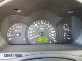 2005 Kia Spectra with VIN KNAFE161455146328, listed as a Copart auction lot 77605534 with 110,605 mi miles and Salvage Title. Bid and sale history available at carsss.com. Image 9.