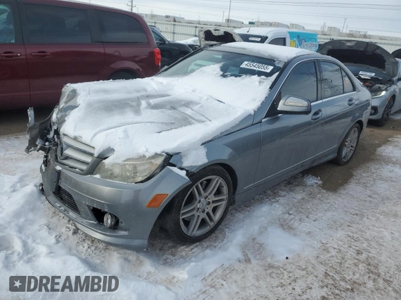 2008 Mercedes-Benz C 350 Sport with VIN WDDGF56X58F016031, listed as a Copart auction lot 45545055 with 149,862 mi miles and Salvage Title. Bid and sale history available at DreamBid. Image 1.