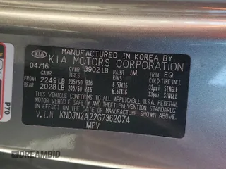 2016 Kia Soul with VIN KNDJN2A22G7362074, listed as a Copart auction lot 87255764 with 80,909 mi miles and Salvage Title. Bid and sale history available at carsss.com. Image 13.