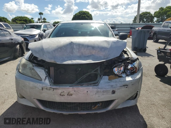 2007 Lexus IS 250 with VIN JTHBK262972036421, listed as a Copart auction lot 60591305 with 155,395 mi miles and Salvage title. Bid and sale history available at DreamBid. Image 5.