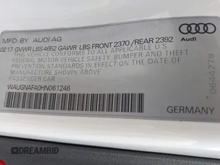 2017 Audi A4 Premium с VIN WAUGNAF40HN061246, выставлен на аукционе IAAI как лот 42383814 с пробегом 70 629 миль миль и . История ставок и продаж доступна на DreamBid. Изображение 9.