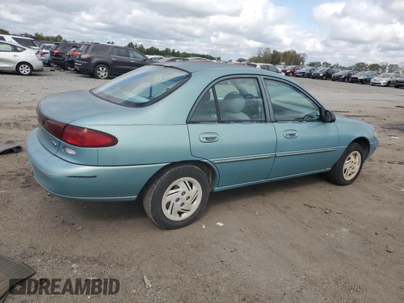 1997 Ford Escort LX with VIN 1FALP13P2VW182592, listed as a Copart auction lot 75612734 with 84,806 mi miles and Salvage Title. Bid and sale history available at carsss.com. Image 3.