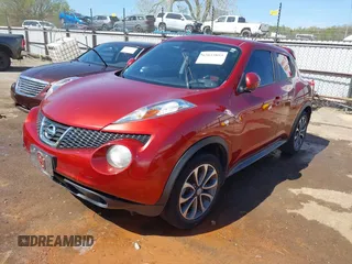 2014 Nissan Juke S with VIN JN8AF5MR0ET451948, listed as a IAAI auction lot 42035893 with 123,698 mi miles and . Bid and sale history available at carsss.com. Image 2.