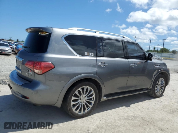 2017 Infiniti QX80 with VIN JN8AZ2NF5H9642681, listed as a Copart auction lot 71200704 with 132,250 mi miles and Salvage Title. Bid and sale history available at carsss.com. Image 3.