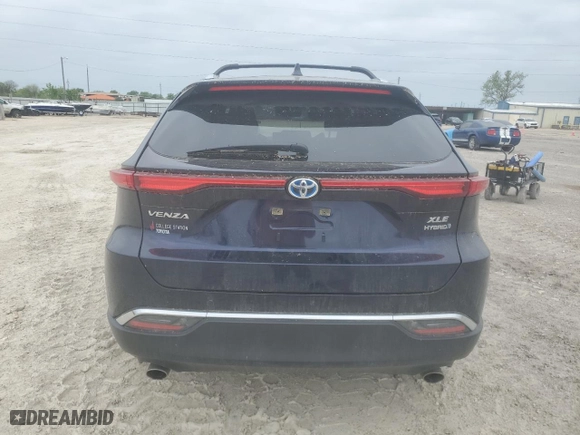 2021 Toyota Venza LE with VIN JTEAAAAH8MJ049177, listed as a Copart auction lot 50529155 with 51,822 mi miles and Salvage Title. Bid and sale history available at carsss.com. Image 6.