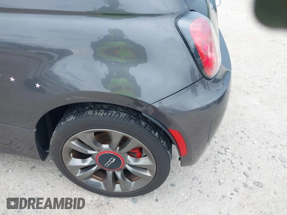 2015 FIAT 500 Turbo with VIN 3C3CFFHH9FT512915, listed as a IAAI auction lot 42768594 with 80,420 mi miles and . Bid and sale history available at DreamBid. Image 6.